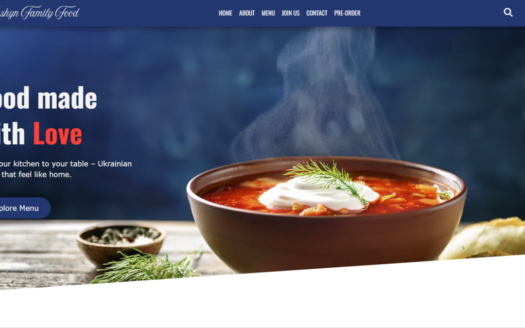 Mashyn Family Food Website (in Progress)