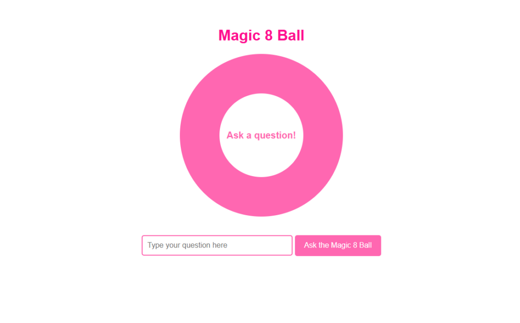 Magic 8 Ball website